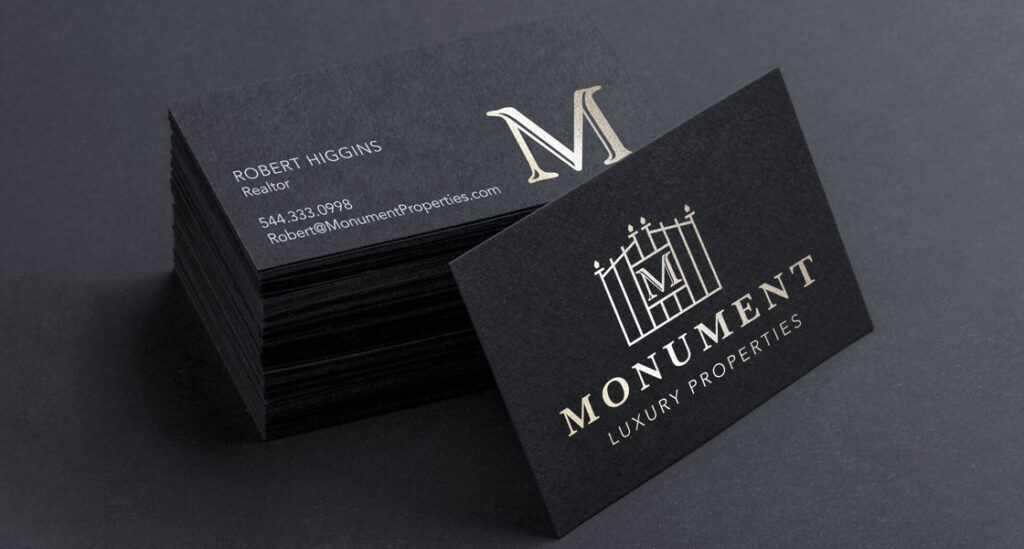 The Elegance Of Luxury Matte Black Edge Bussiness Cards